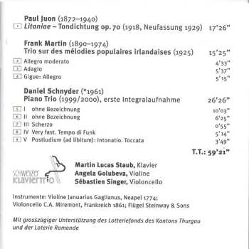 CD Frank Martin: Klaviertrios