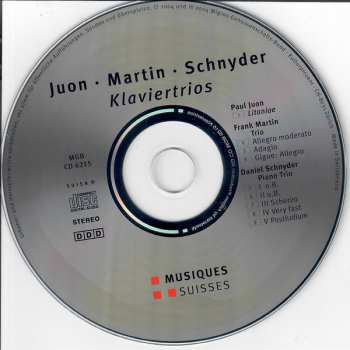 CD Frank Martin: Klaviertrios