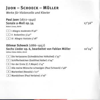 CD Othmar Schoeck: Werke Für Violoncello Und Klavier
