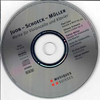 CD Othmar Schoeck: Werke Für Violoncello Und Klavier