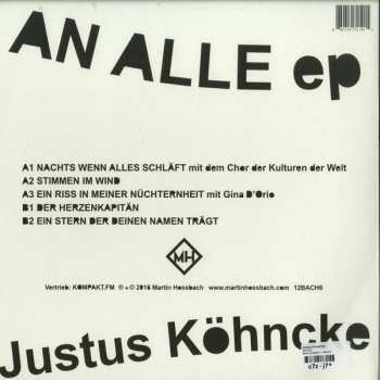 LP Justus Köhncke: An Alle LTD