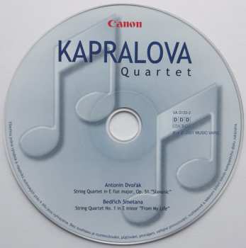 CD Antonín Dvořák: String Quartet In E Flat Major, Op. 51 "Slavonic" / String Quartet No. 1 "From My Life"