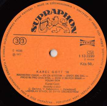LP Karel Gott: Karel Gott '78