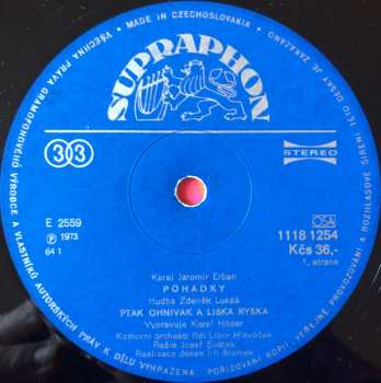 LP Karel Höger: Pohádky (Pták Ohnivák A Liška Ryška / Dlouhý, Široký A Bystrozraký)