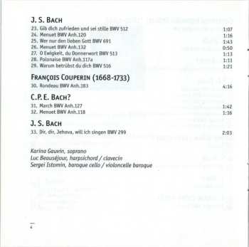 CD Johann Sebastian Bach: Little Notebook For Anna-Magdalena Bach=Le Petit Livre D'Anna-Magdalena Bach (Selections) LTD | DIGI