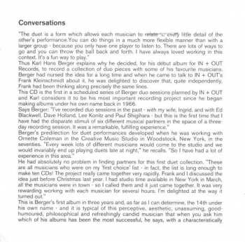 CD Dave Holland: Conversations