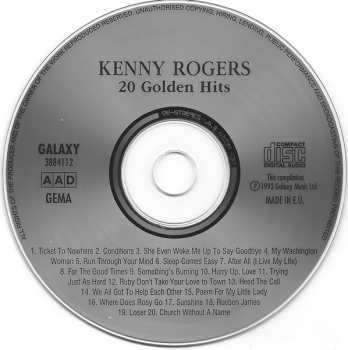 CD Kenny Rogers: 20 Golden Hits