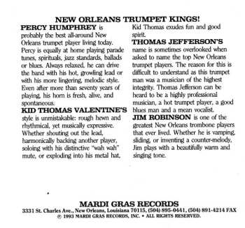 CD Kid Thomas Valentine: New Orleans Trumpet Kings!