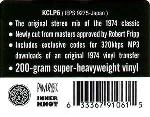 LP King Crimson: Starless And Bible Black