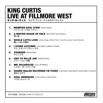 CD King Curtis: Live At Fillmore West LTD