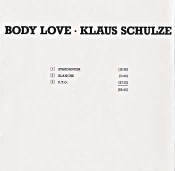 CD Klaus Schulze: Body Love