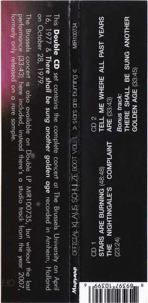 2CD Klaus Schulze: Stars Are Burning