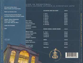 CD Koch-Schütz-Studer: Live Im Schiffbau