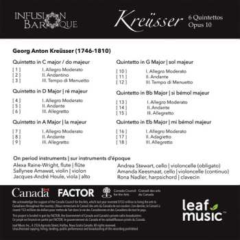 CD Georg Anton Kreusser: 6 Quintettos Opus 10