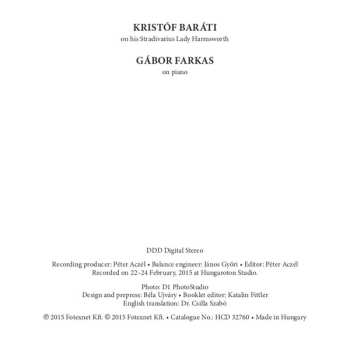 CD Kristóf Baráti: The Soul Of Lady Harmsworth