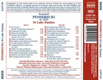 CD Krzysztof Penderecki: St Luke Passion