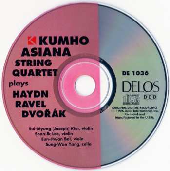 CD Antonín Dvořák: Kumho Asiana String Quartet Plays Haydn, Ravel, Dvořák