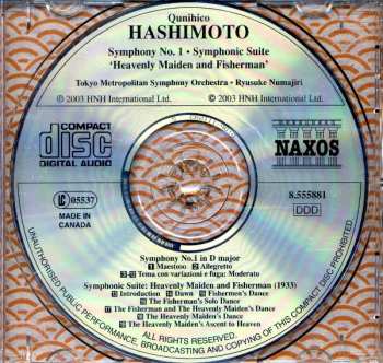CD Kunihiko Hashimoto: Symphony No. 1 In D. Symphonic Suite "Heavenly Maiden And Fisherman".