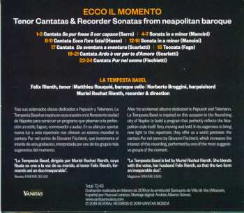 CD La Tempesta Basel: Ecco il Momento: Tenor Cantatas & Recorder Sonatas from Neapolitan Baroque