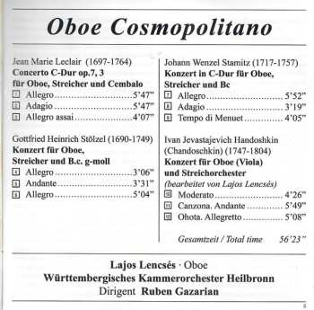 CD Württembergisches Kammerorchester: Oboe Cosmopolitano