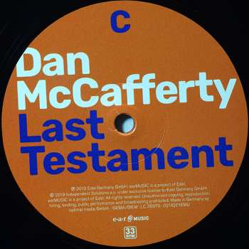 2LP Dan McCafferty: Last Testament 