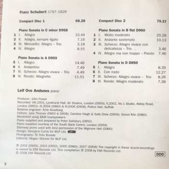 2CD Franz Schubert: Late Piano Sonatas D850 • D958 • D959 • D960