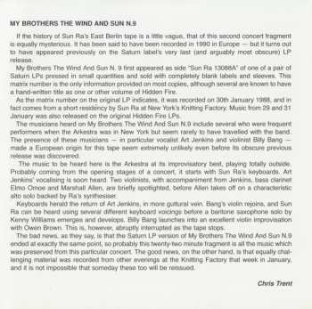 CD The Sun Ra Arkestra: A Night In East Berlin / My Brothers The Wind & Sun N.9