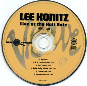 2CD Lee Konitz: Live At The Half Note - Uhqcd