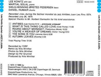 CD The Lee Konitz Quartet: Jazz À Juan