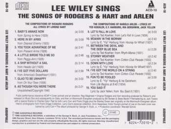 CD Lee Wiley: Lee Wiley Sings The Songs Of Rodgers & Hart And Arlen