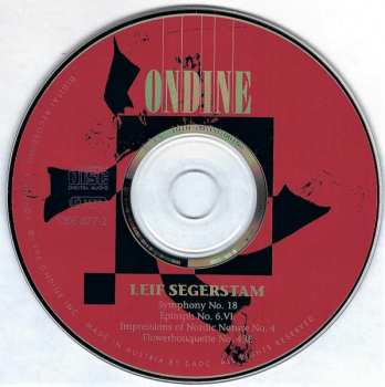 CD Leif Segerstam: Symphony No. 18 • Epitaph No 6.VI. • Impressions Of Nordic Nature No. 4 • Flowerbouquette No. 43E