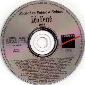 CD Léo Ferré: 1969 Récital En Public À Bobino