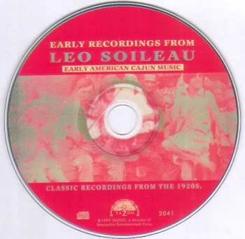 CD Leo Soileau: The Early Recordings Of Leo Soileau (Early American Cajun Music)