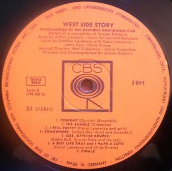 LP Leonard Bernstein: West Side Story (Originalaufnahme Der Broadway-Aufführung)