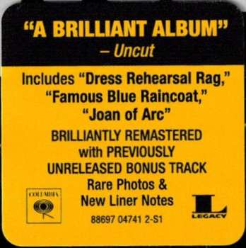 CD Leonard Cohen: Songs Of Love And Hate