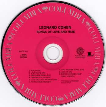 CD Leonard Cohen: Songs Of Love And Hate