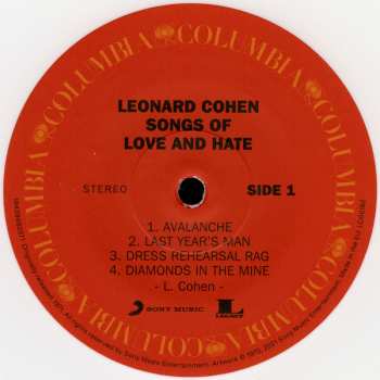 LP Leonard Cohen: Songs Of Love And Hate CLR