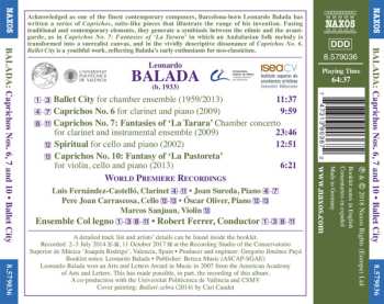 CD Leonardo Balada: Caprichos Nos. 6, 7 And 10; Ballet City