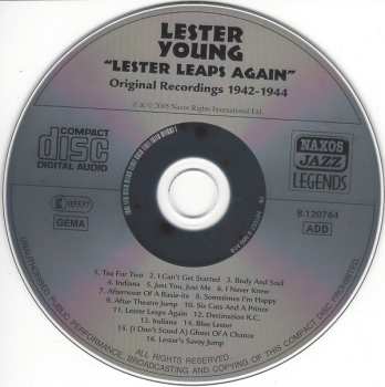 CD Lester Young: Lester Leaps Again - Original Recordings 1942-1944