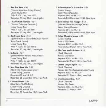 CD Lester Young: Lester Leaps Again - Original Recordings 1942-1944