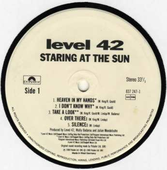 LP Level 42: Staring At The Sun