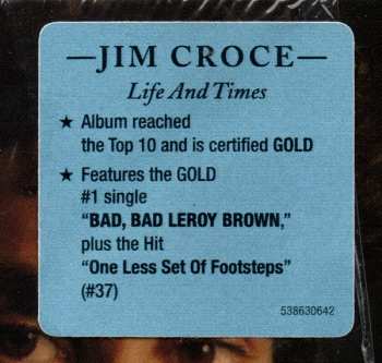 CD Jim Croce: Life And Times