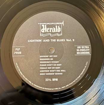 LP Lightnin' Hopkins: Lightnin’ And The Blues Vol. 2