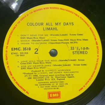 LP Limahl: Colour All My Days