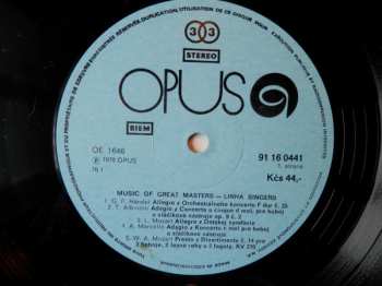 LP Linha Singers: Music Of Great Masters