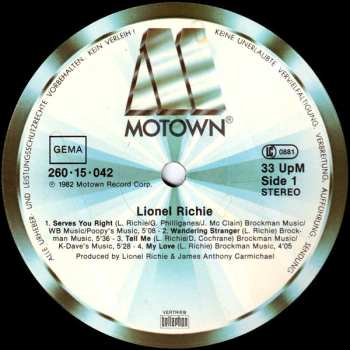 LP Lionel Richie: Lionel Richie
