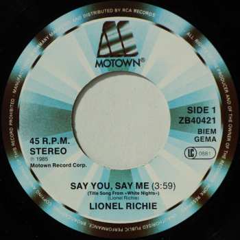SP Lionel Richie: Say You, Say Me