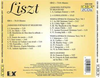 2CD Franz Liszt: Harmonies Poétiques Et Religieuses / 6 Consolations / 2 Légendes / Weihnachtsbaum