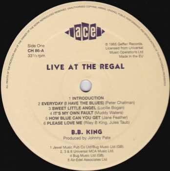 LP B.B. King: Live At The Regal
