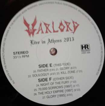 3LP Warlord: Live in Athens 2013